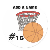 Customisable Basketball Stickers