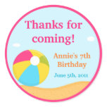 Customisable Beach Party Sticker