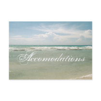 Customisable Beach Wedding Accomodations Card
