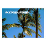 Customisable Beach Wedding Accomodations Card Personalised Invitation