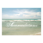 Customisable Beach Wedding Accomodations Card Personalised Invites