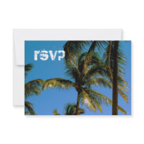 Customisable Beach Wedding Response Card
