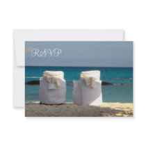 Customisable Beach Wedding Response Card