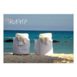 Customisable Beach Wedding Response Card Custom Announcements