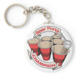 Customisable Beer Pong Champion keychains