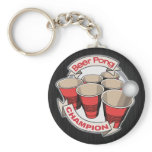 Customisable Beer Pong Champion keychains