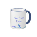 Customisable Blue Flower Mug