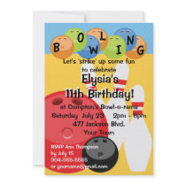 Customisable Bowling Birthday Party
