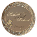Customisable Bride Groom Keepsake Wedding Plate