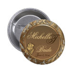 Customisable Brides Elegant Keepsake Button