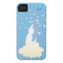 Customisable: Buddha and kitty on a cloud blue