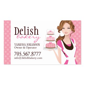 Customisable Cake Bakery Business Card