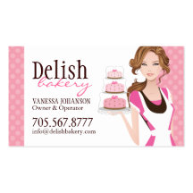 Customisable Cake Bakery Business Card