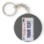(Customisable) California License Plate Keychain