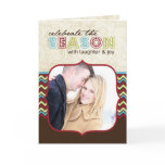 Customisable Chevron Photo Christmas Card