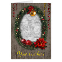 Customisable Christmas Wreath Cards
