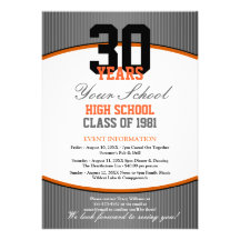 Customisable Class Reunion Personalized Invite