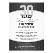 Customisable Class Reunion Personalized Invite