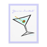 Customisable Cocktail Party Invitation Postcard