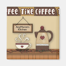 Customisable Coffee Kitchen Magnet