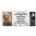 Customisable Colour Graduation Admission Ticket Invitation
