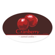 Customisable Cranberry Oval Sticker