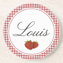 Customisable Cute Strawberry Coaster