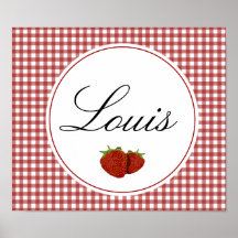 Customisable Cute Strawberry Posters