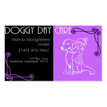 Customisable Doggy Day Care Business Card