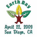 Customisable Earth Day Tree Tees - add your text embroidered shirts