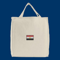 Customisable Egyptian Flag Emb. Tote Bag embroidered bags