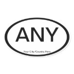 Customisable Euro Oval Auto Stickers