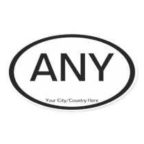 Customisable Euro Oval Auto Stickers