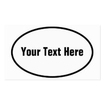 Customisable European Oval Business Card