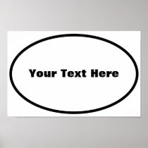 Customisable European Oval Poster