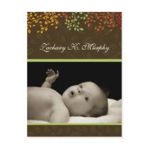 Customisable Fall  Birth Announcement Template