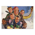 Customisable Family Sledding Card