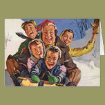 Customisable Family Sledding cards