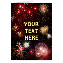 Customisable Fireworks Greeting Card