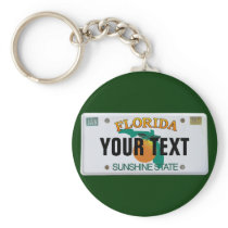 (Customisable) Florida License Plate Keychain
