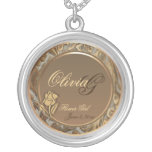 Customisable Flower Girl Keepsake Necklace