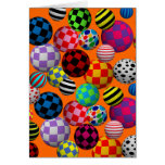 Customisable Fun & Colourful Balls Cards
