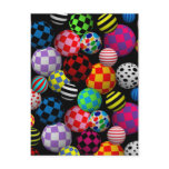 Customisable Fun & Colourful Balls Postcard