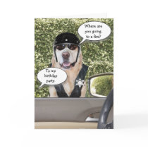 Customisable Funny Dog Motorcycle Cop Birthday