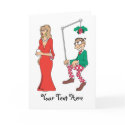 Customisable Funny Mistletoe Stalker Card