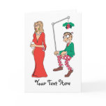Customisable Funny Mistletoe Stalker Card