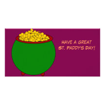 Customisable great St. Paddy's Day Pot Of Gold Photo Cards
