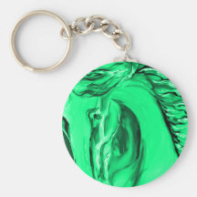 Customisable Green Horse Key Chains