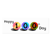 Customisable "Happy 100th Day" Mini Bookmarker
