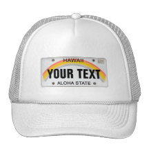(Customisable) Hawaiian License Plate Mesh Hats